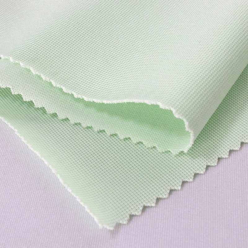 97/3 Recycle Polyester Spandex Elastic Stretch 1x1 Rib Circular Knit Eco Friendly Textile  Gym Clothing Fabric