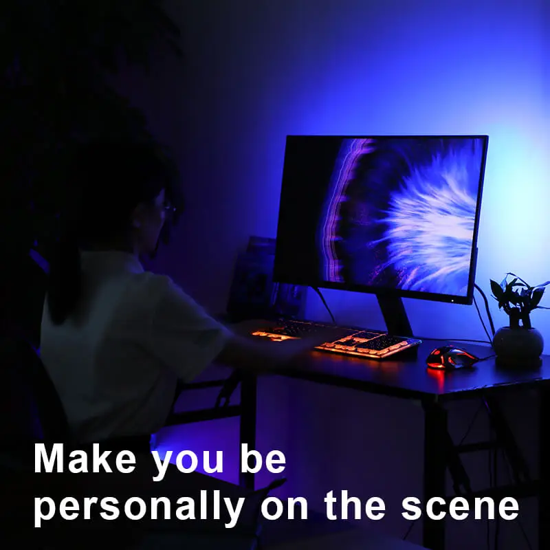 Gaming Ambient PC ARGB Backlight Color Sync 5V USB Powered  LED Gaming Lights for PC 24 - 34 Inch Monitor