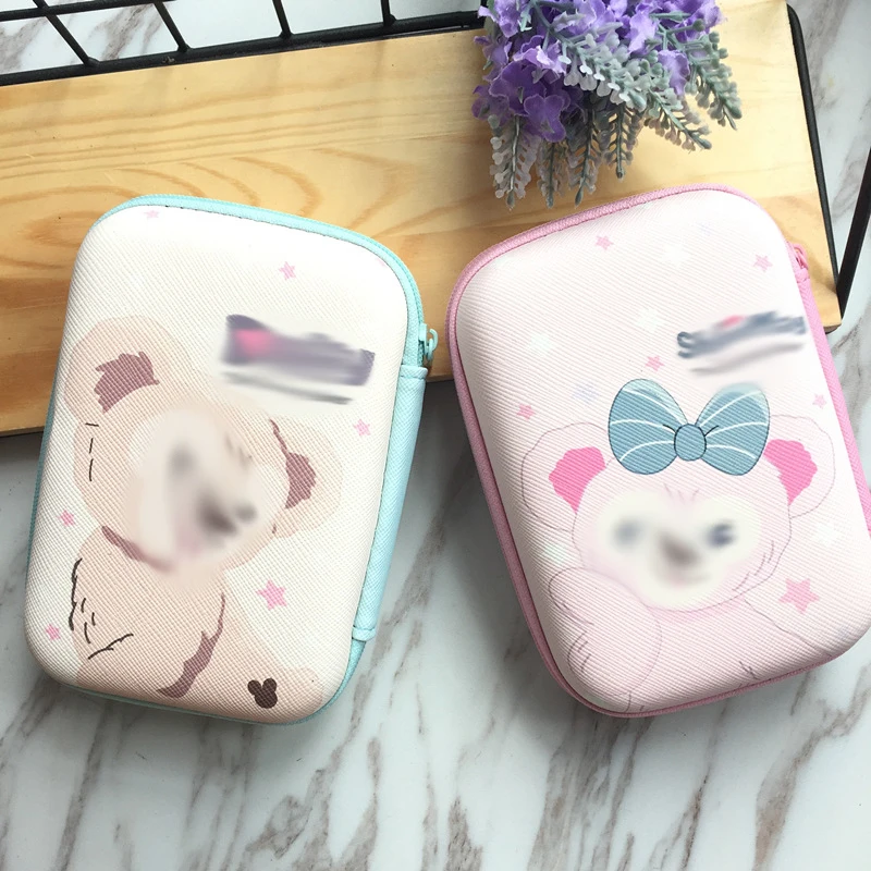 Cartoon Cute Rectangle EVA Box Earphone Storage Bag Wallet Pouch USB Cable Carry Bag Case Ziplock  Power Bank Mini Storage Bag