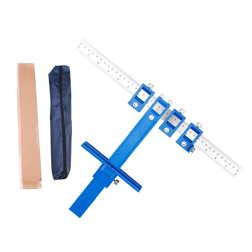ALPHA Adjustable Punch Locator Cabinet Hardware Jig Tool Furniture Hole Drill Guide
