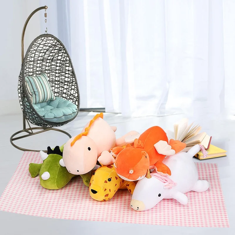 Hot Selling Stuffed Dinosaur Weighted Plush Doll Animal Leopard Unicorn Dinosaur Plush Pillow Toys