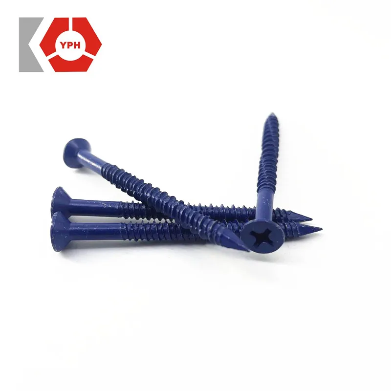 High quality concrete screw flat phillips head countersunk ruspert surface treatment