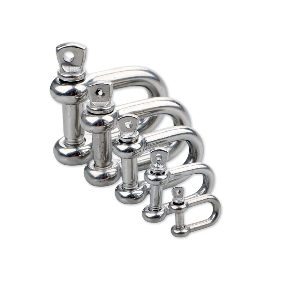 D Shackles Factory 304 201 Galvanized Stainless Steel Guangdong Foshan Silver Stainless Steel European Type Large Dee Shackle Ss