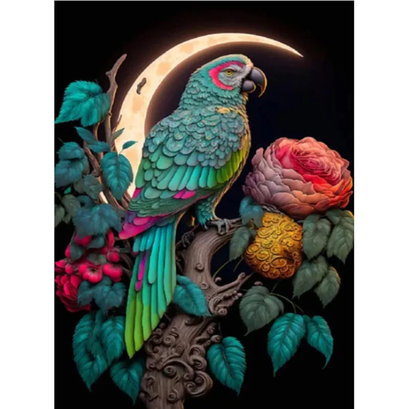 Square drills parrot diamond painting kit full drill mosaic art diamond painting for adults