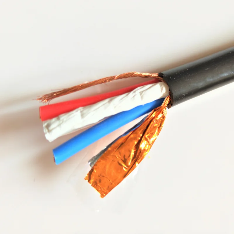 
hot sale high quality RVVP copper colored power cord with foil for waterproof connector 