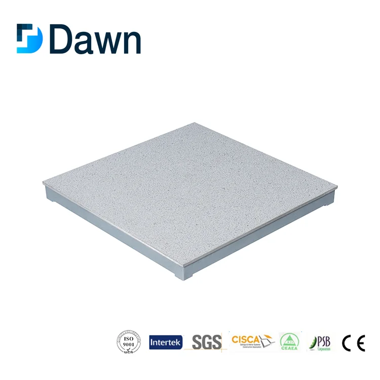 Aluminum raised access floor system with HPL finish