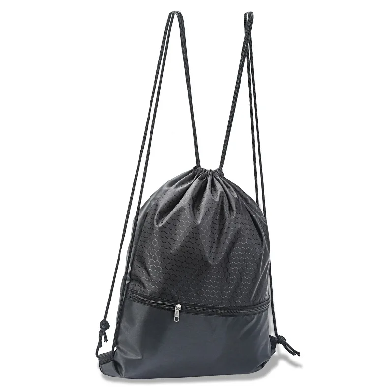 Promotional Custom Logo Polyester Drawstring Backpack Bag Oxford Sports Gym String Bag