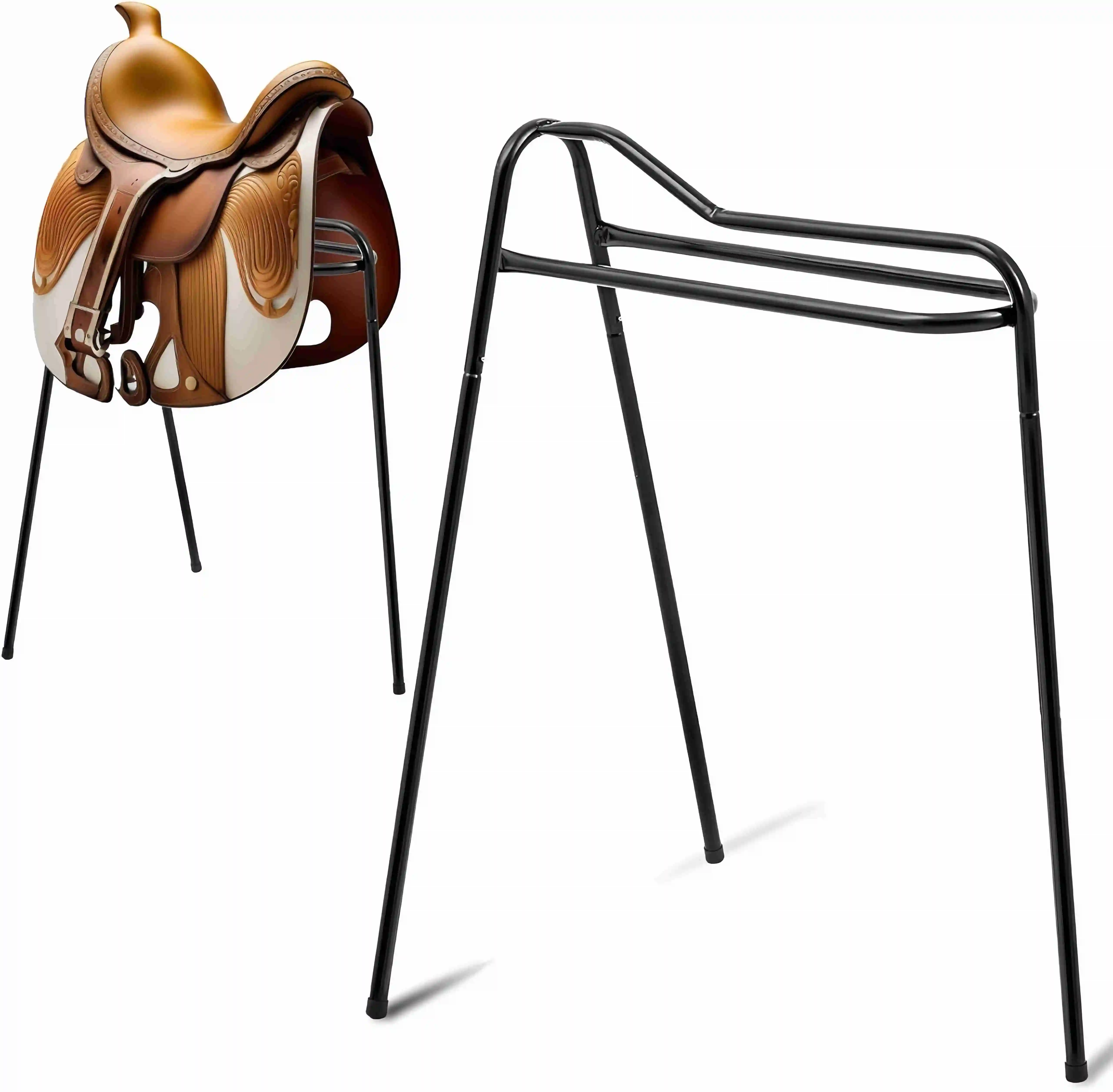3 Leg English Saddle Stand Western Horse Saddle Rack Reliable Construction Portable Saddle