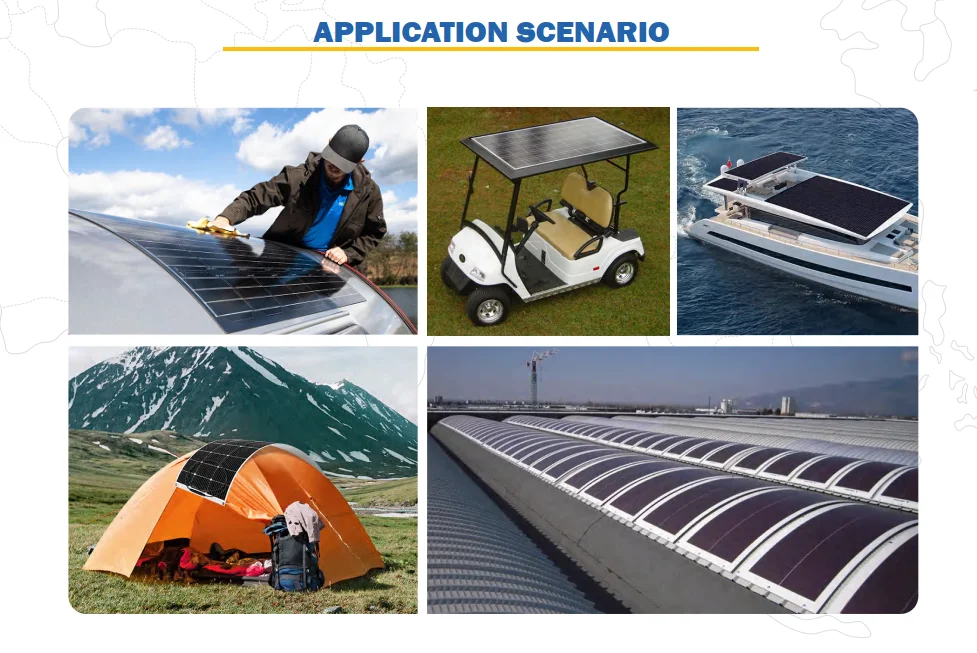 Singfo Solar 200w Wholesale Efficient 20V ETFE Monocrystalline Kit Solar Panel Flexible For Boat RV