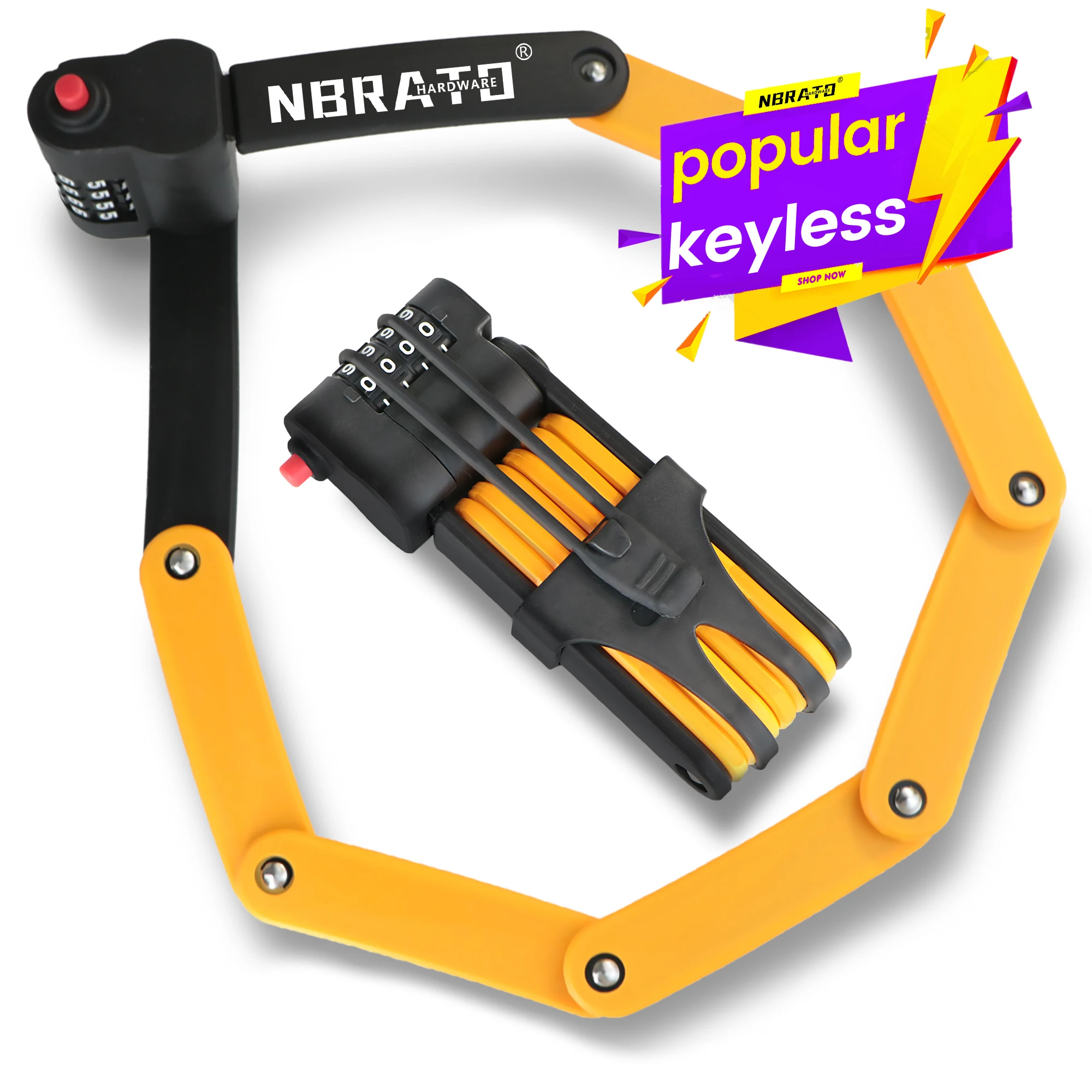 German Security Standard Motorcycle 85cm cycle Scooter Foldable Bicycle Lock with Mounting Bracket