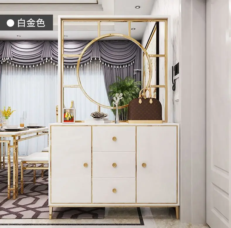 2021 Postmodern minimalist light luxury hall cabinet with large capacity porch shoe cabinet with partition room divider