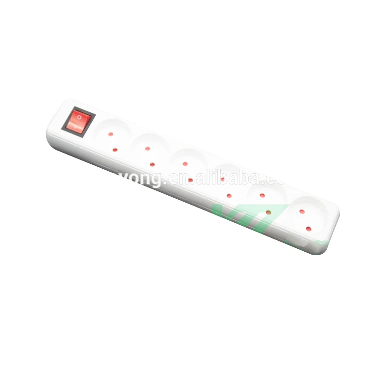 Best Selling 7 Outlet Power Strip With Switch / 7 Gang Electric Extension French