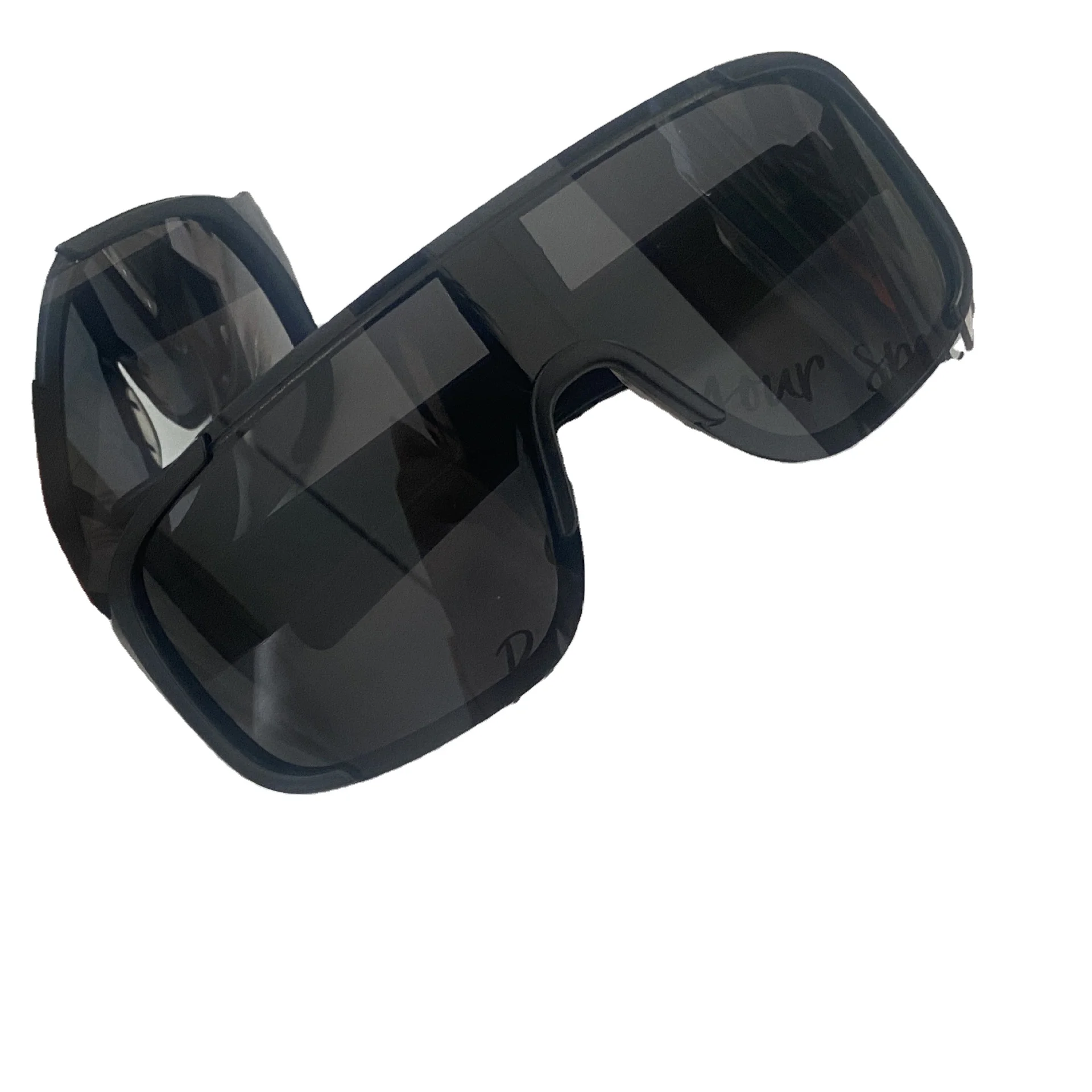 Retro Frosted Black Mercury Oversized Frame Outdoor Cycling Mountaineering Skiing Windproof Goggles Sunglasses Thin Sunglasses