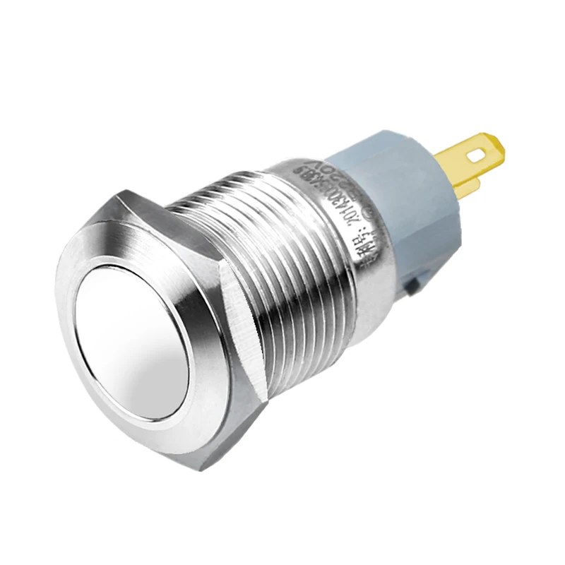 16mm mushroom waterproof metal aluminum alloy push button emergency stop switch