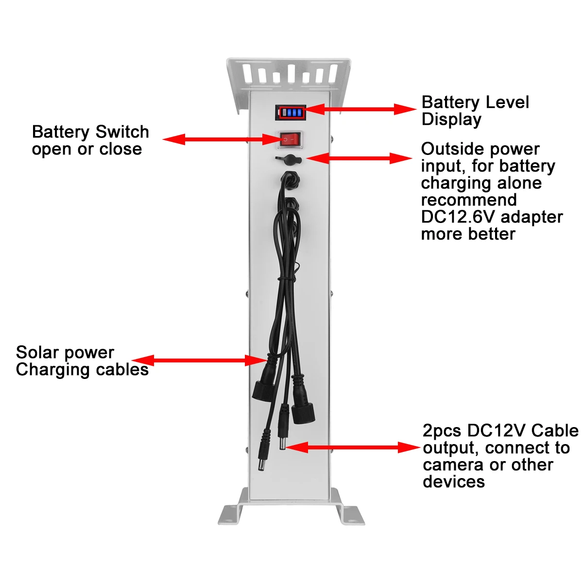 Long working Rechargeable solar panels 60W off grid DC12V 30AH 333WH outdoor complete solar energy system for water sensor