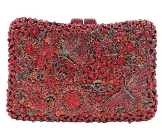 Amiqi MRY80 Luxury rhinestones diamond wedding dinner party banquet hollow out fish evening bag purses clutch bags