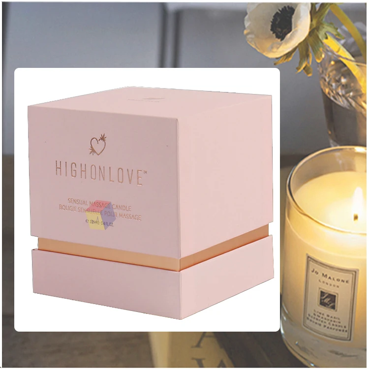 private label luxury rigid cardboard packaging scented candle glass jar with lid and gift box with eva insert