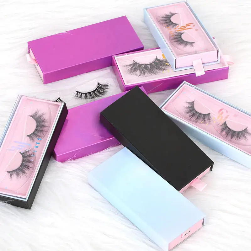 Top 100% Mink Lasheswholesale Vendor 3d Mink Lashes Pink Drawer Lash Box 18MM Fluffy Real Siberian Mink Lashes