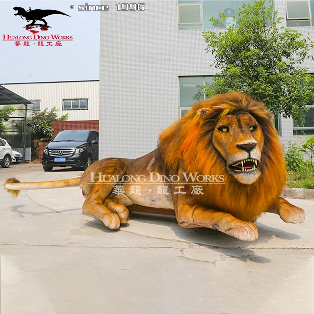 Outdoor Artificial Jungle Animals Model Animatronic Life Size Tiger Animals