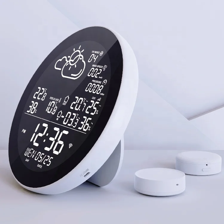 Digital Wireless Indoor Outdoor Weather Station WifiColour Home Smart Wetterstation Wifi Colour Weather Monitoring Station