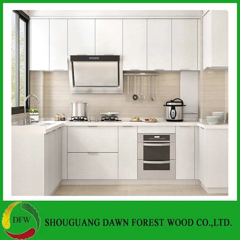 Good Quality Melamine Kitchens PET Kitchen Cabinets for Home Furniture