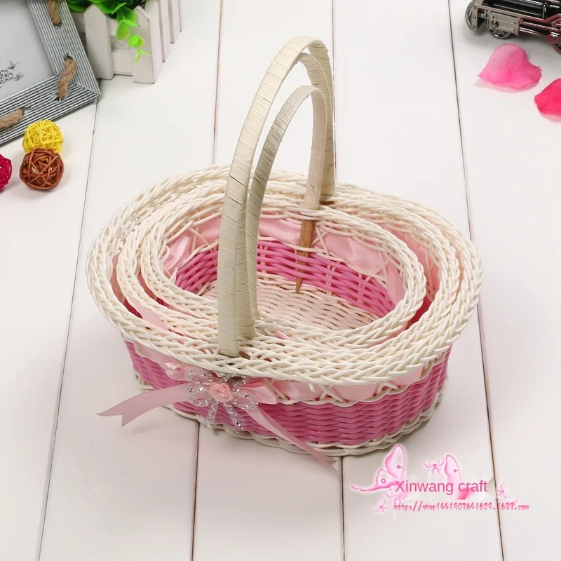  Flower Arrangement Basket Straw Wicker HangingFlower Rattan wicker