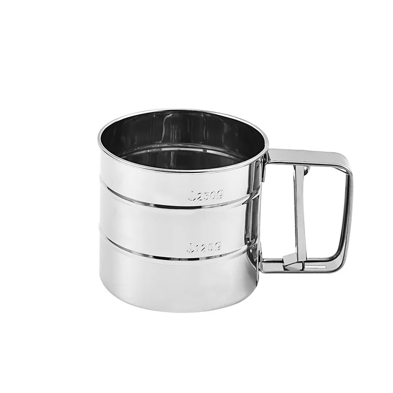 Baking Pastry Tools Stainless Steel High Food Grade Hand Hold Baking Tool Mesh Flour Sieve Cup Flour Sifter