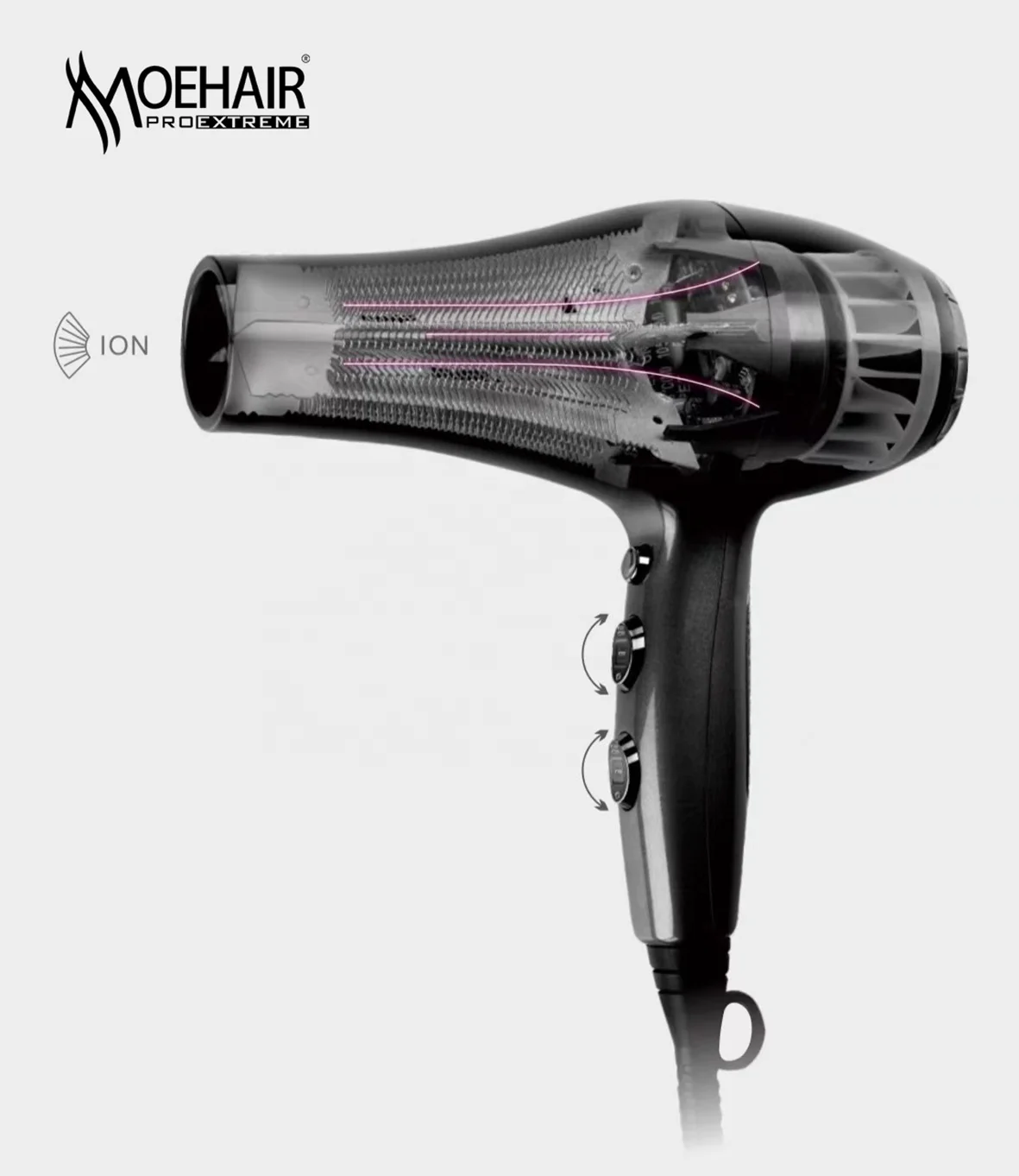 Morhair 3100W Powerful Ball Bearing Electric AC Motor High Speed  Professional Selon Hair Dryer Blower