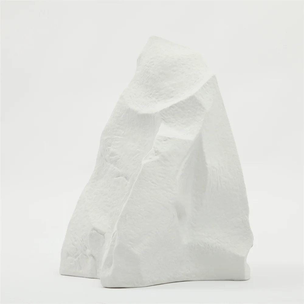 Nordic Morden Living Room Table Handmade Matte Triangle Stone Ceramic Accessories for Home Decor