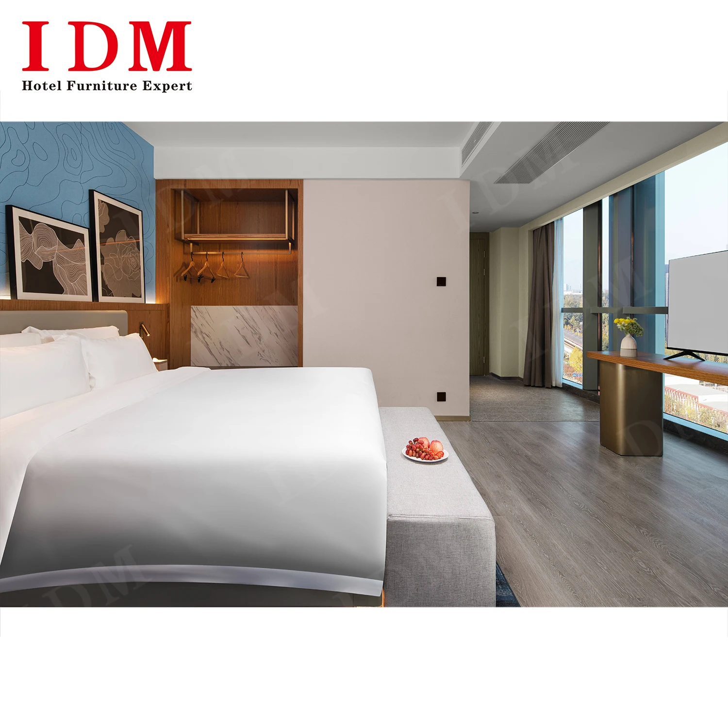 Hospitality Hotel Furniture Commercial 5 Star Modern Headboard Bedroom Sets