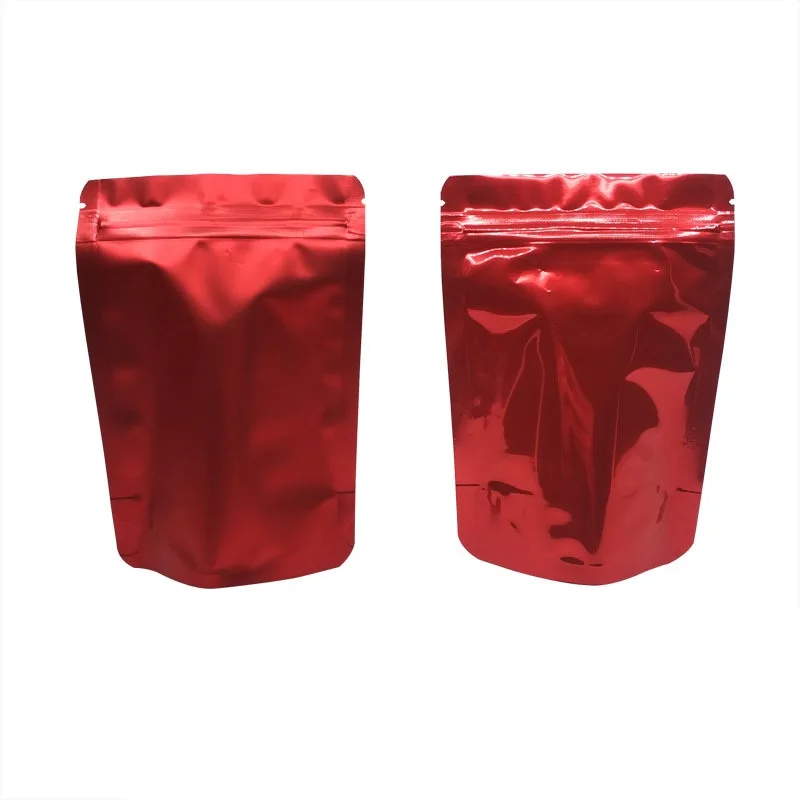 P114  14X20X8 cm Wholesale Price Mini Resealable Custom Tea Silver Mylar Aluminum Foil Pouch Food Packaging Bag