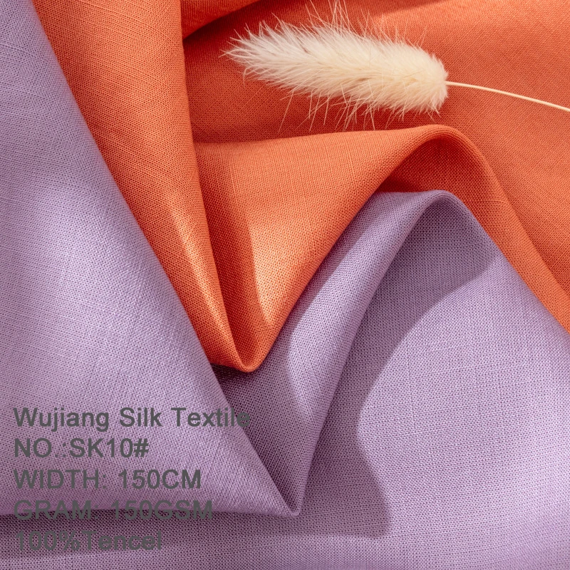 150gsm imitatelinen Tencel fabric for  dress shirt pants Lyocell fiber woven fabric