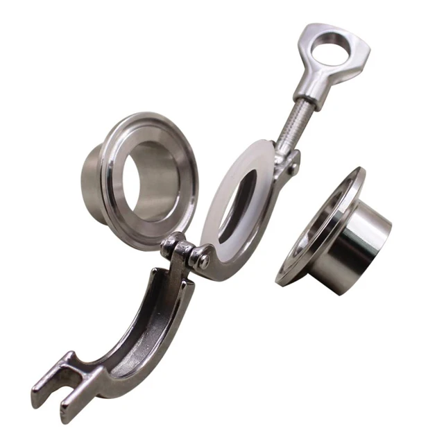 stainless steel ss ss304 304 ss201 201 1 1.5 2 3 4 6 inch quick release pipe fitting tube tc triclamp tri clover ferrule Clamp
