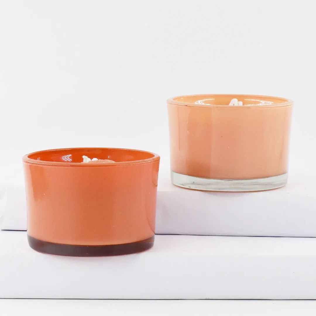 Custom Color Wide Mouth 13oz 18oz 3 Wick 4.5oz Soy Wax Vessel Empty Glass Candle Jars for Candle Making