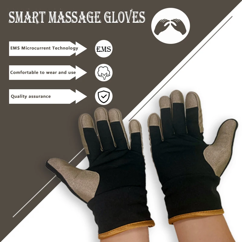 Electric Pulse Physiotherapy Massage Gloves For Body Pain Relief Meridian Dds Massager Tens Ems Hand Massager Therapy Machine