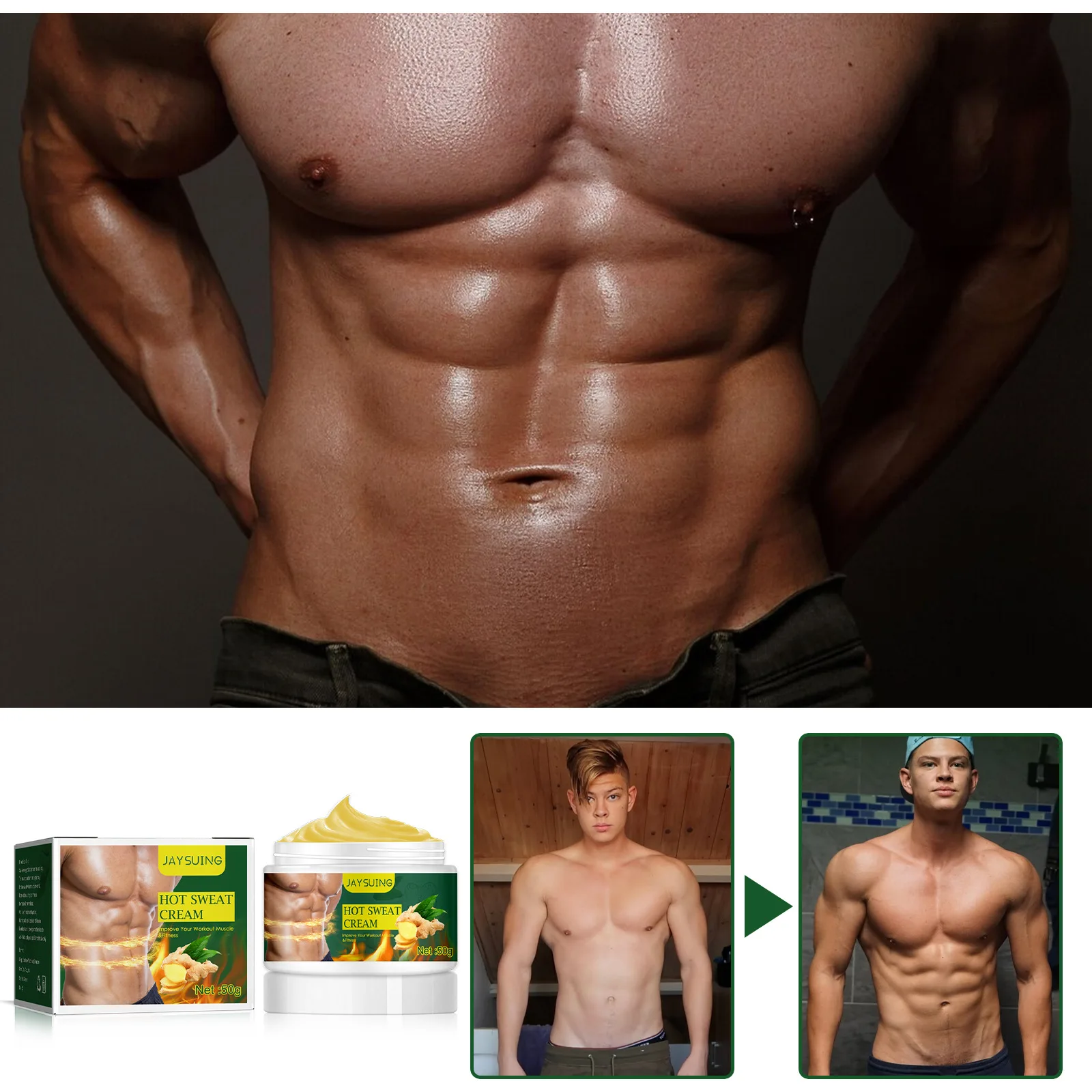 Private label Slimming Cream Beauty Magic Weight Loss Fat Burning Abdominal Muscles Belly Body Hot Sweat Cream For Men Women