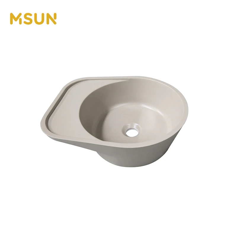 100% Pure Acrylic Resin Sink Toilet Solid Surface Bathroom Washing Basin With Man Made Stone