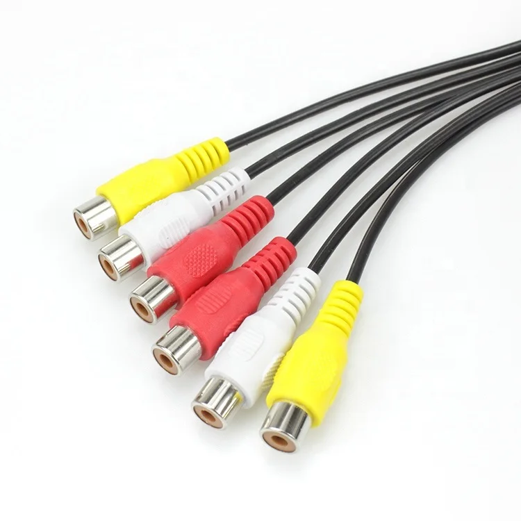 Rgb красный белый желтый 1,0 м тройной 3 Rca разъем для подключения Аудио Композитный видео Av кабель Tv Lead