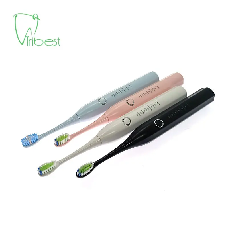 Tribest Private Label Double Head Usb Cable Charging Electric Toothbrush With Texture