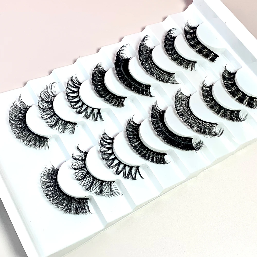 Fake eyelashes individual synthetic 3d silk lashes and silk eyelashes silk band lashes made in korea fake lashes