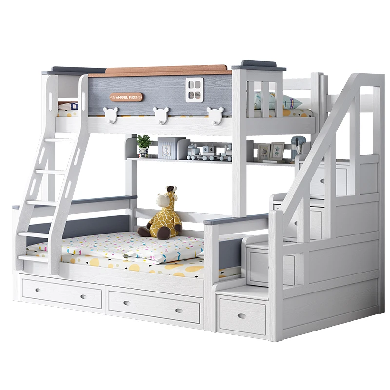 cheap hot-sale high quality Bedroom Furniture Multi-function Storage kids wooden bunk bed