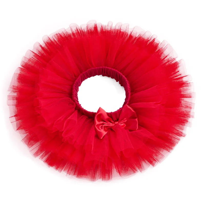 
2021 Summer Newborn Solid Six-Layer Mesh Princess Baby Girls Tutu Skirts 