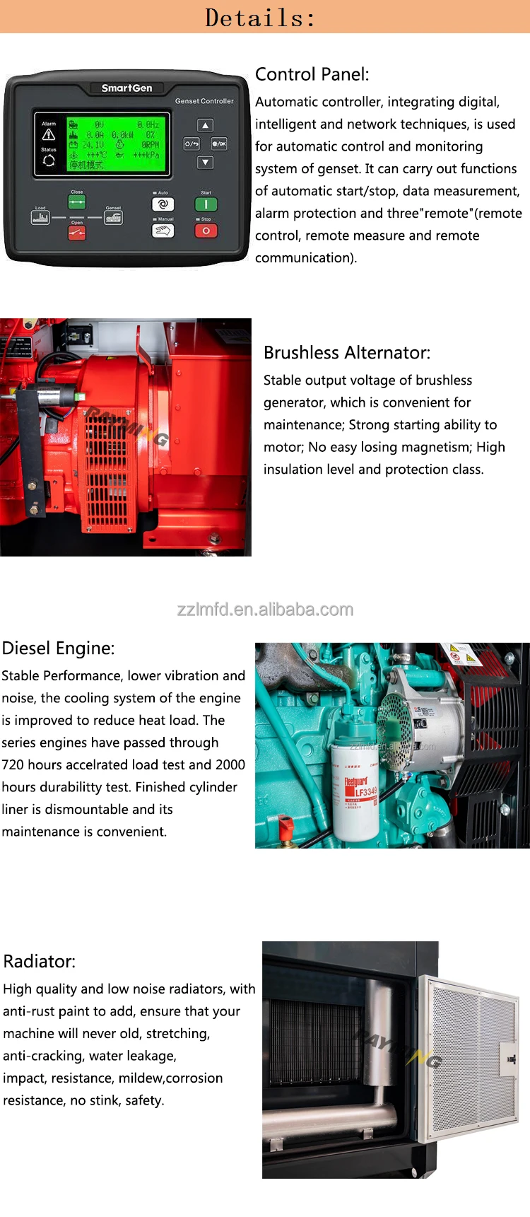 3 Phase Open Type 3 Phase Water Cooling 120 kw Diesel Genset 150kva Weichai Generator Cheap Price