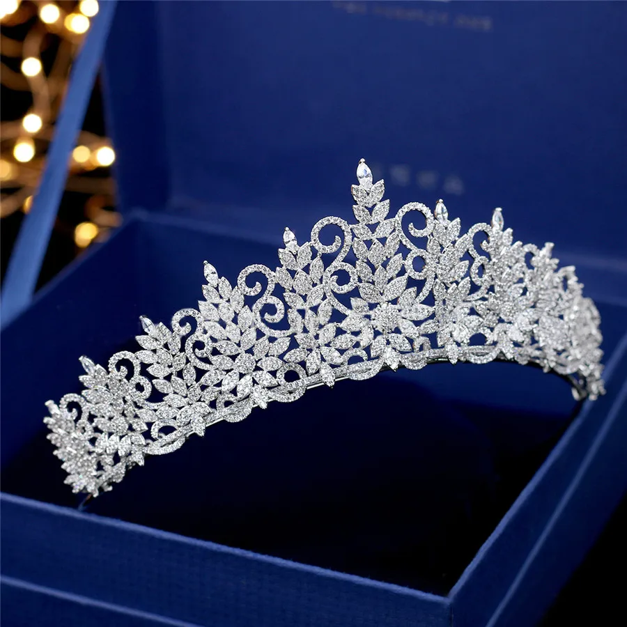 GS006 Retro Zircon Diamond Wedding Bridal Royal Crown Rhinestone Princess Tiara Headpiece Women Pageant Prom Accessories