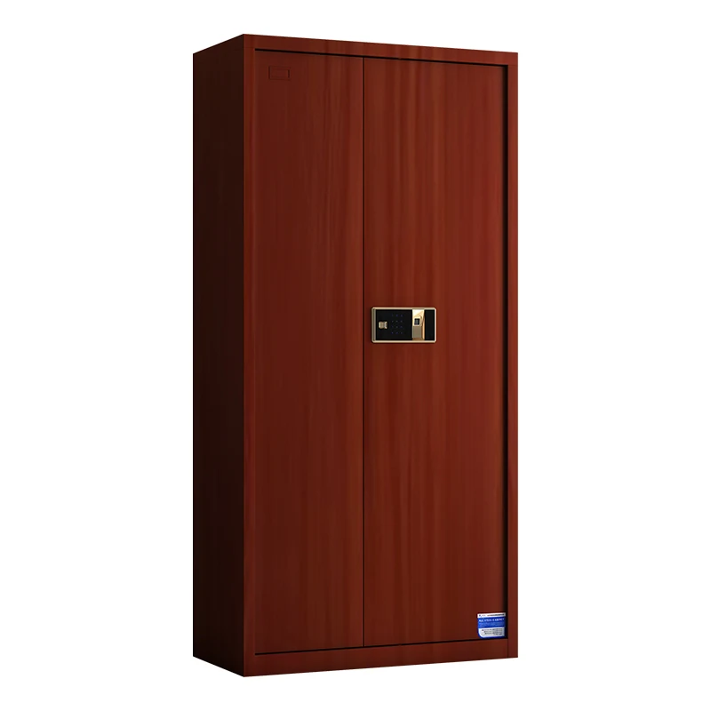Large Vertical Steel File Security Storage Fingerprint Lock Cabinet 2 Door Office Government Document Storage Safe Cabinet