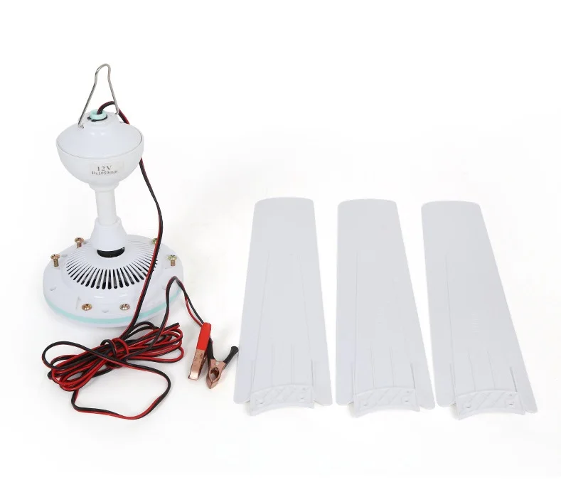 High Quality white DC 12V plastic cheap 3 blades breeze fan ceiling fan with CE CB ROHS