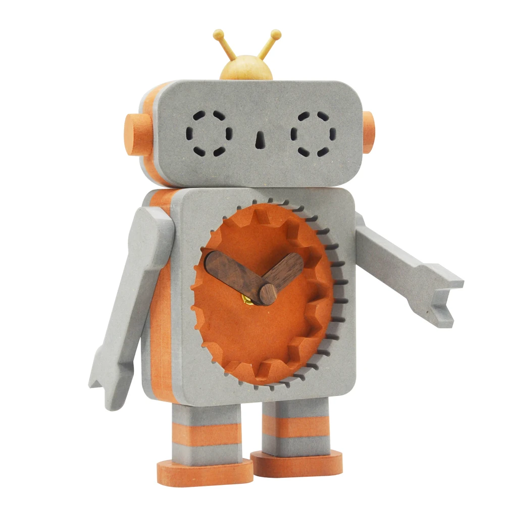 Hot Selling Robot Design Cartoon Mechanism Alarm Clock Wholesale