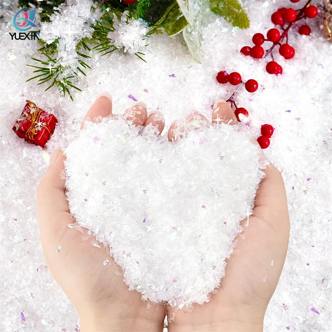 Sparkling White Artificial Snow Powder for Dazzling Holiday Crafting Displays Holiday and Luxurious Holiday Scenes Decoration
