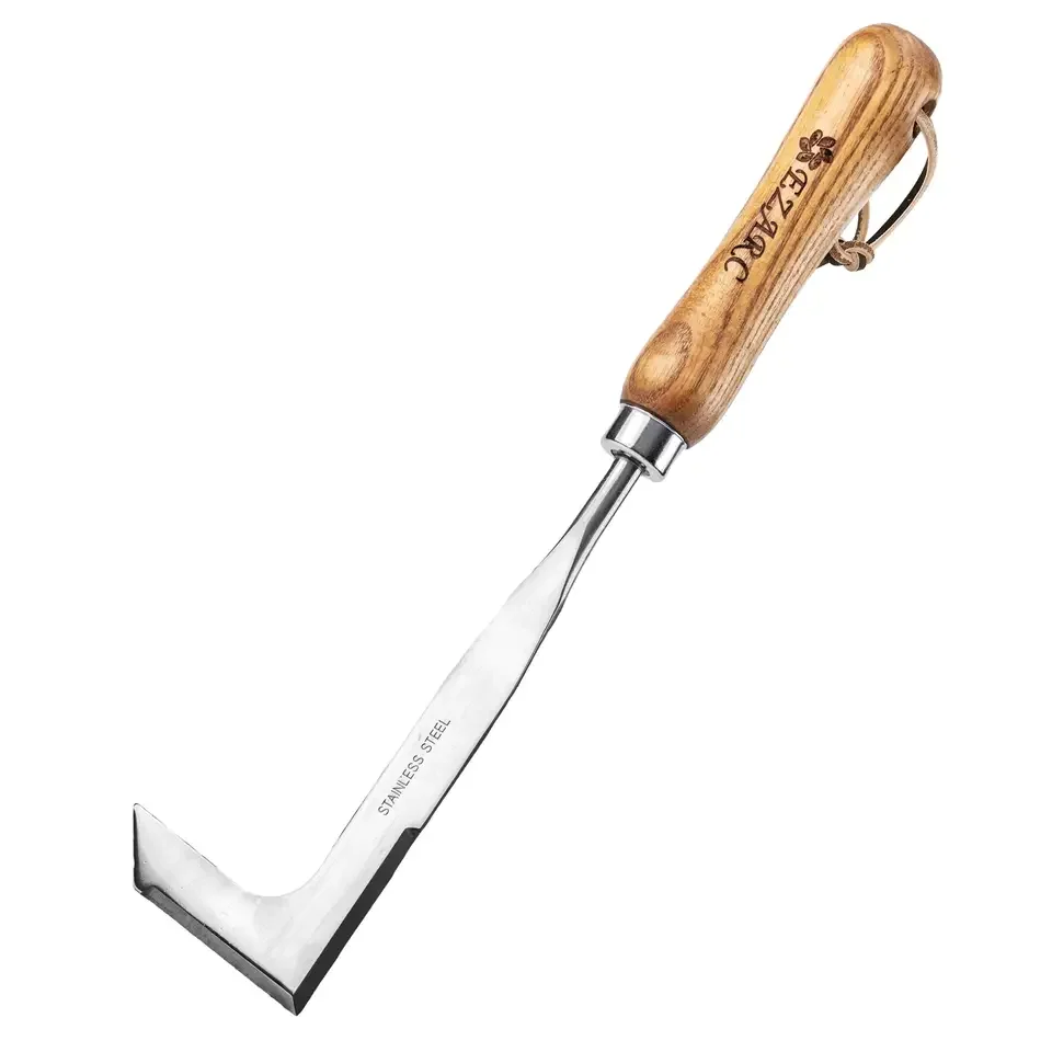 Ezarc L-Shape Hand Weeder Tool Removal For Garden In Stainless Steel Spatula Weeding Sickle