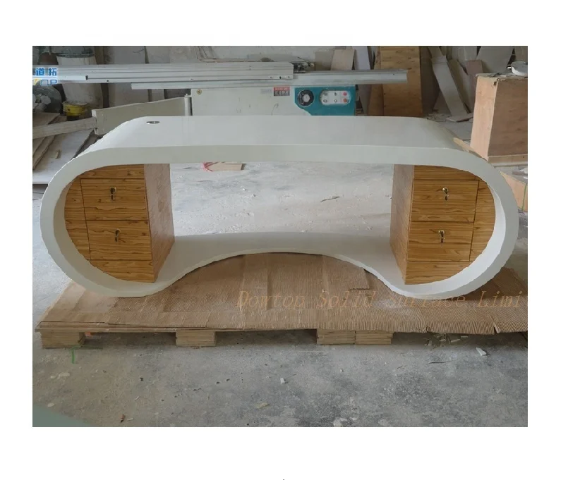 Huizhou Factory custom modern italian office table goggle desk design